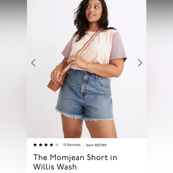 Madewell Jean Shorts Momjean in Willis Wash - Picture 6 of 10